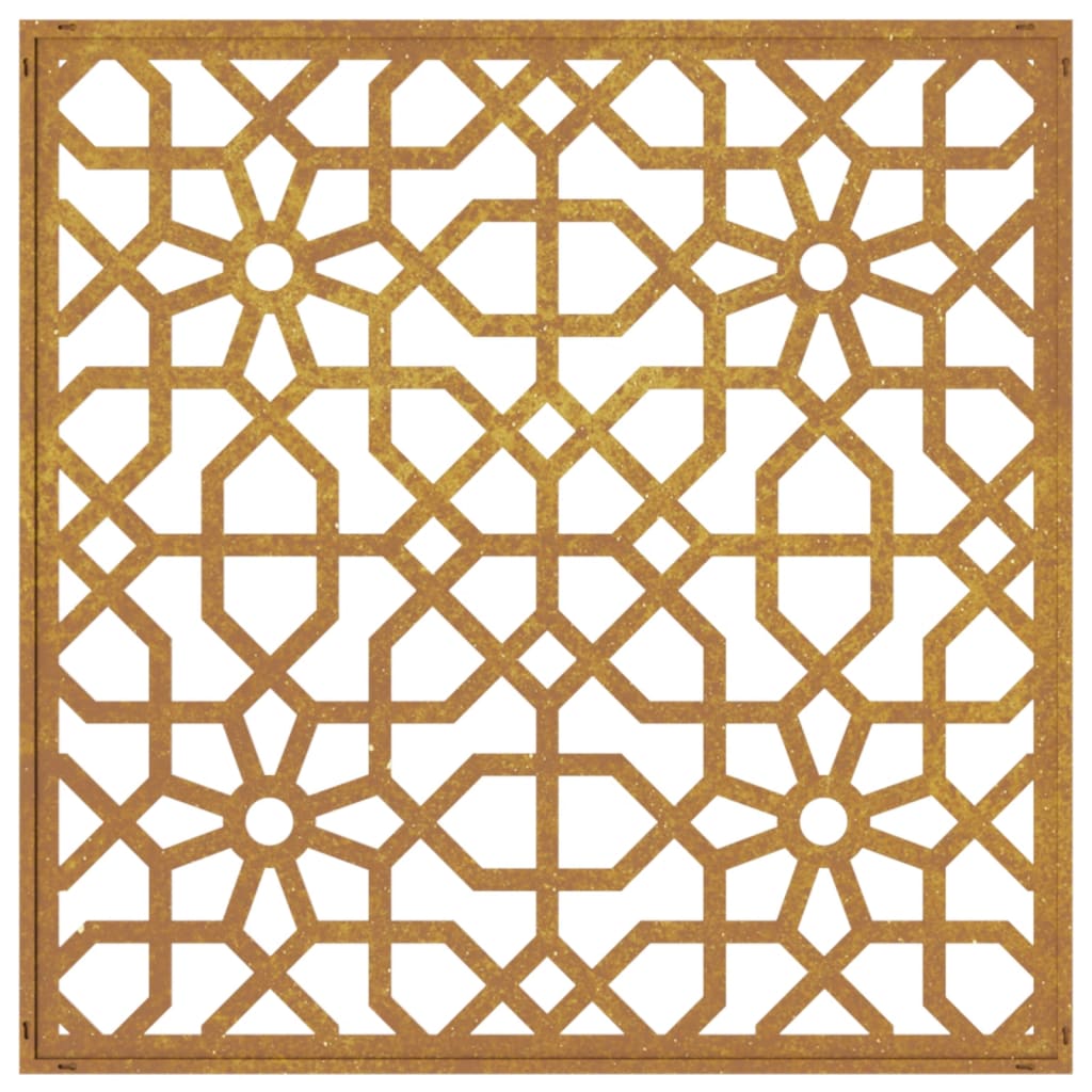 vidaXL Garden Wall Decoration 55x55 cm Corten Steel Moorish Design