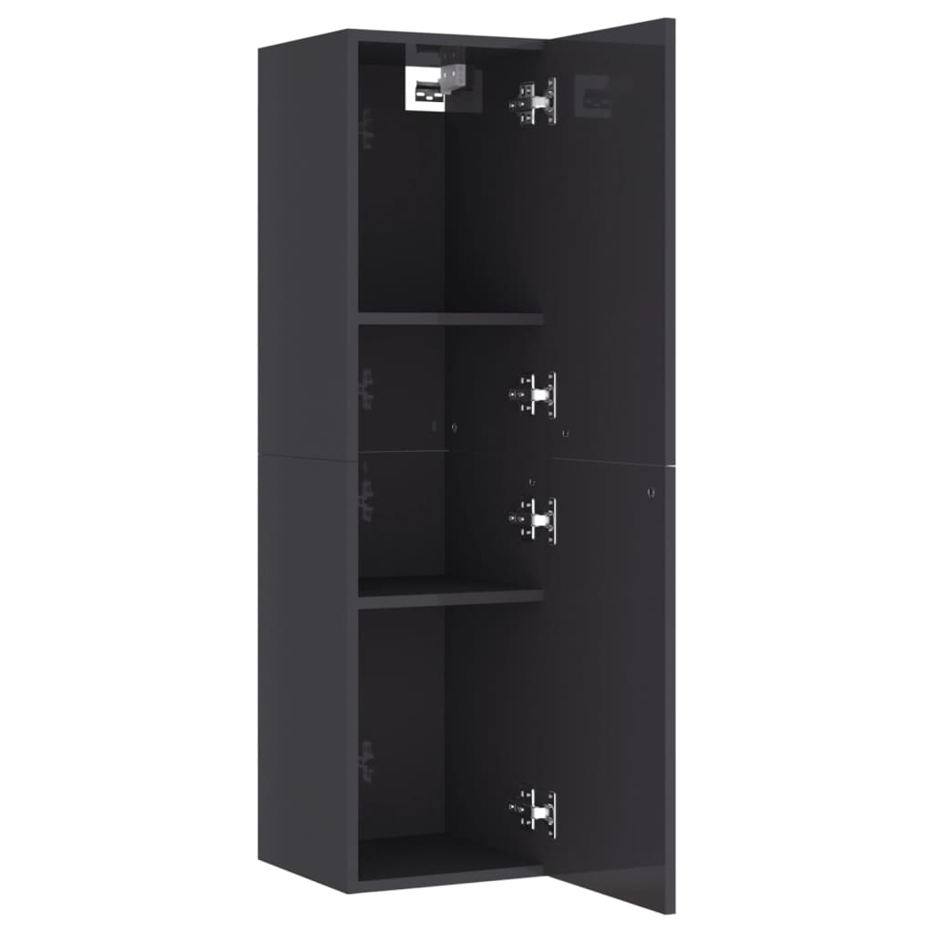 vidaXL TV Cabinets 2 pcs High Gloss Grey 30.5x30x110 cm Engineered Wood