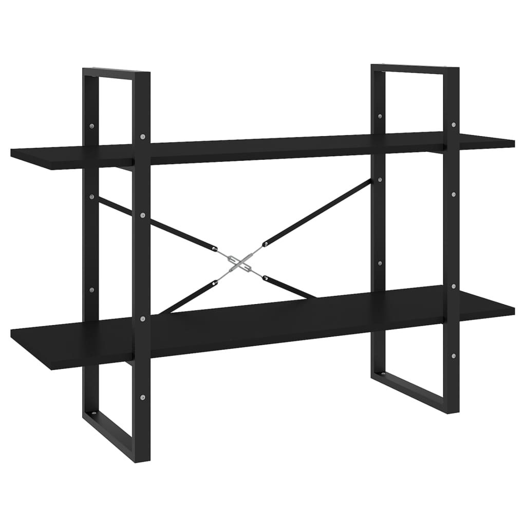 vidaXL 5-Tier Book Cabinet Black 100x30x175 cm Engineered Wood