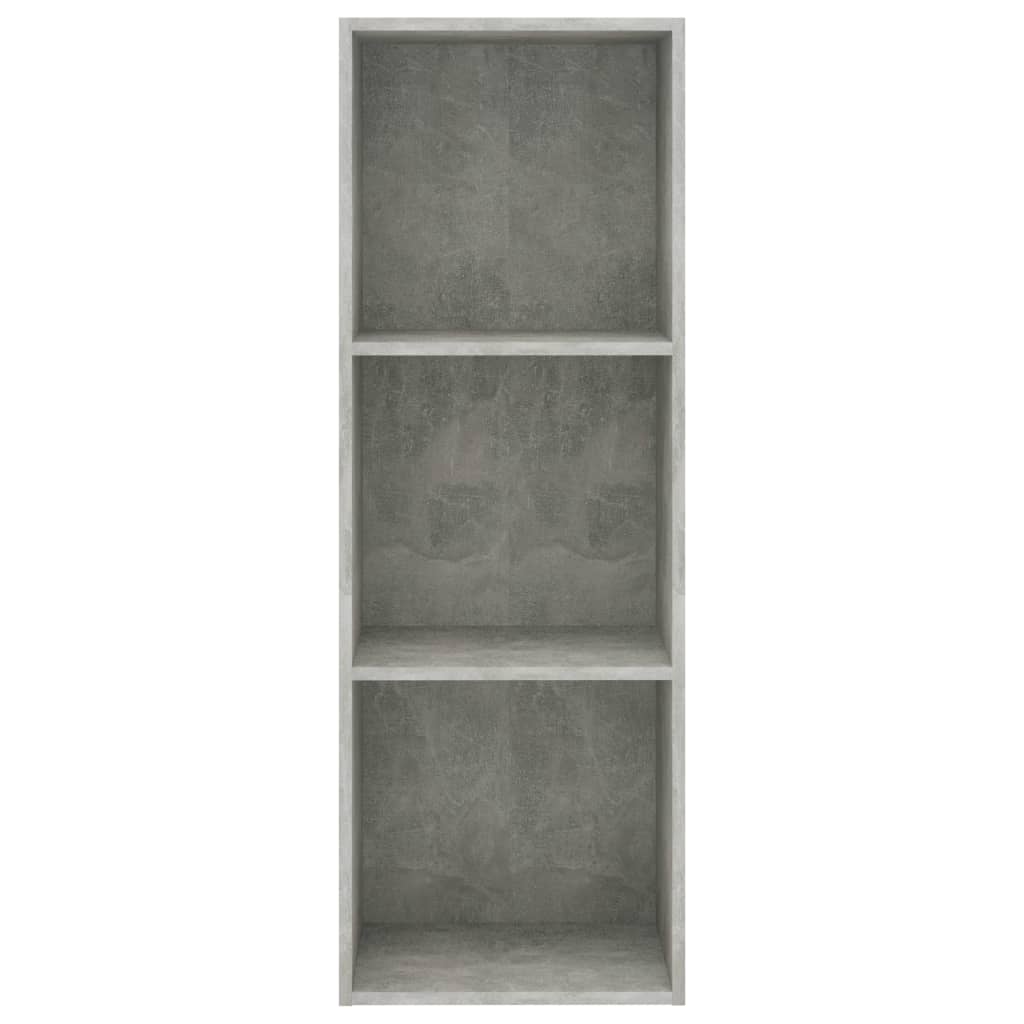 vidaXL 3-Tier Book Cabinet Concrete Grey 40x30x114 cm Engineered Wood