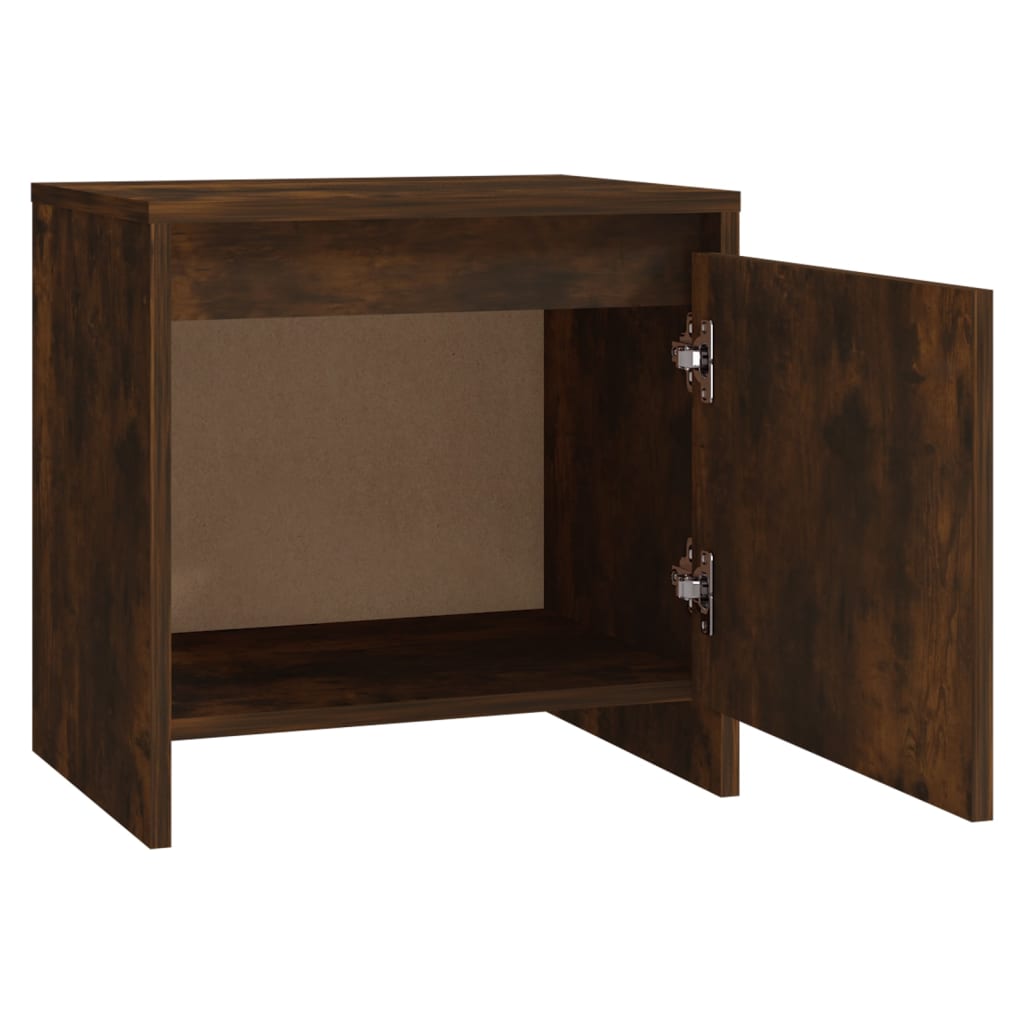 vidaXL Bedside Cabinets 2 pcs Smoked Oak 45x34x44.5 cm Engineered Wood