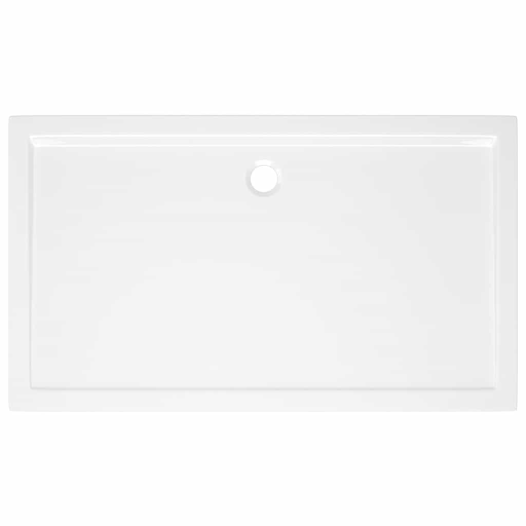 INLIFE Duschtasse Aus ABS Rechteckig 70x120 Cm, Weiß, Glasfaserverstärkt – Mit Niedriger Schwelle, Kratzfest Und Schmutzabweisend
