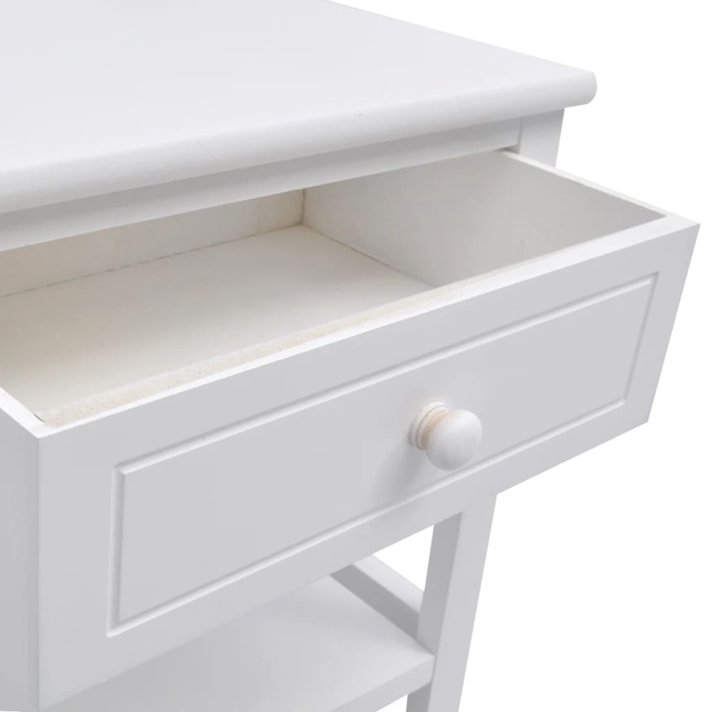 vidaXL Bedside Cabinets 2 pcs Wood White