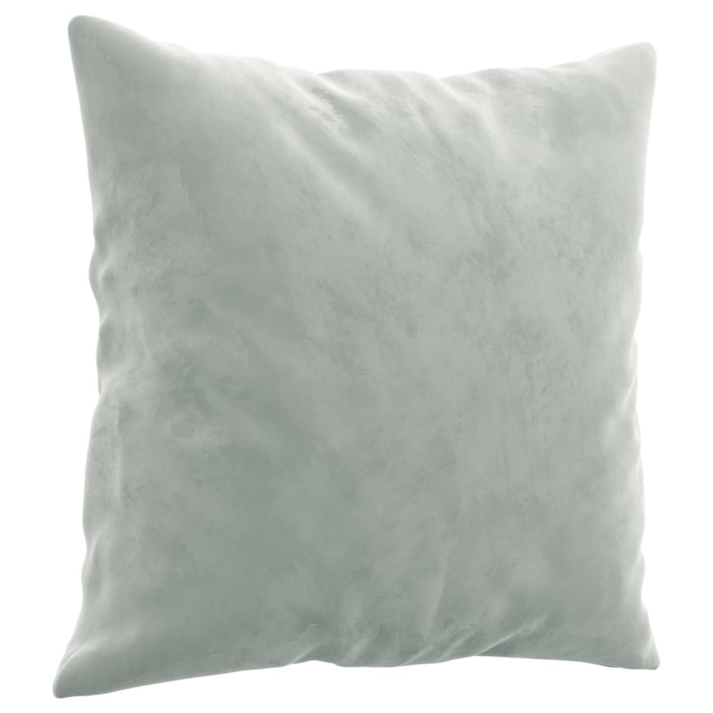 vidaXL 3 Piece Sofa Set with Pillows Light Grey Velvet