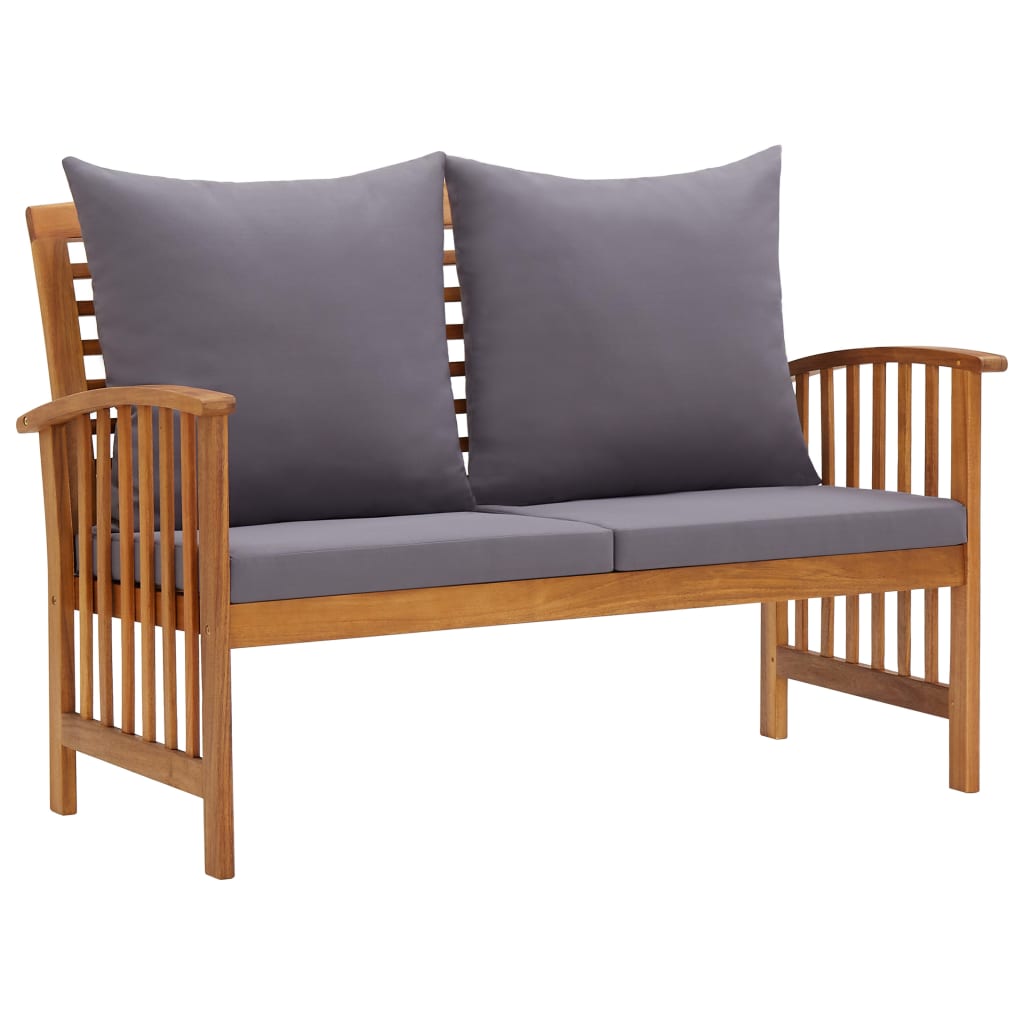 vidaXL 5 Piece Garden Lounge Set with Cushions Solid Acacia Wood (310258+310261+310264)