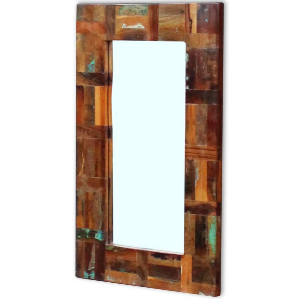 vidaXL Mirror Solid Reclaimed Wood 80x50 cm