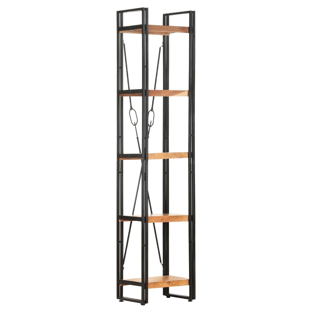 vidaXL 5-Tier Bookcase 40x30x180 cm Solid Acacia Wood