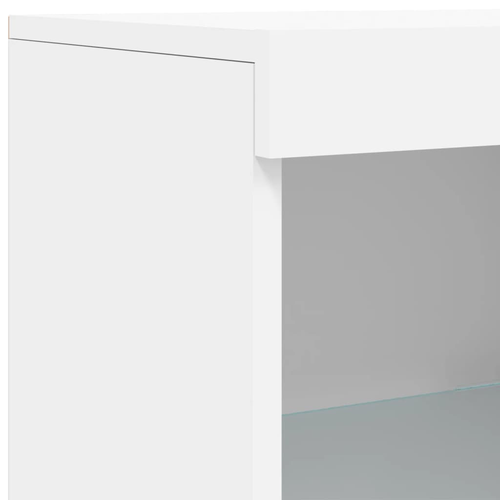 vidaXL Sideboard with LED Lights White 41x37x100 cm
