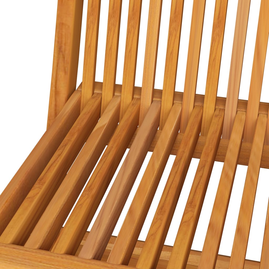 vidaXL Garden Chairs with Cream White Cushions 8 pcs Solid Teak Wood
