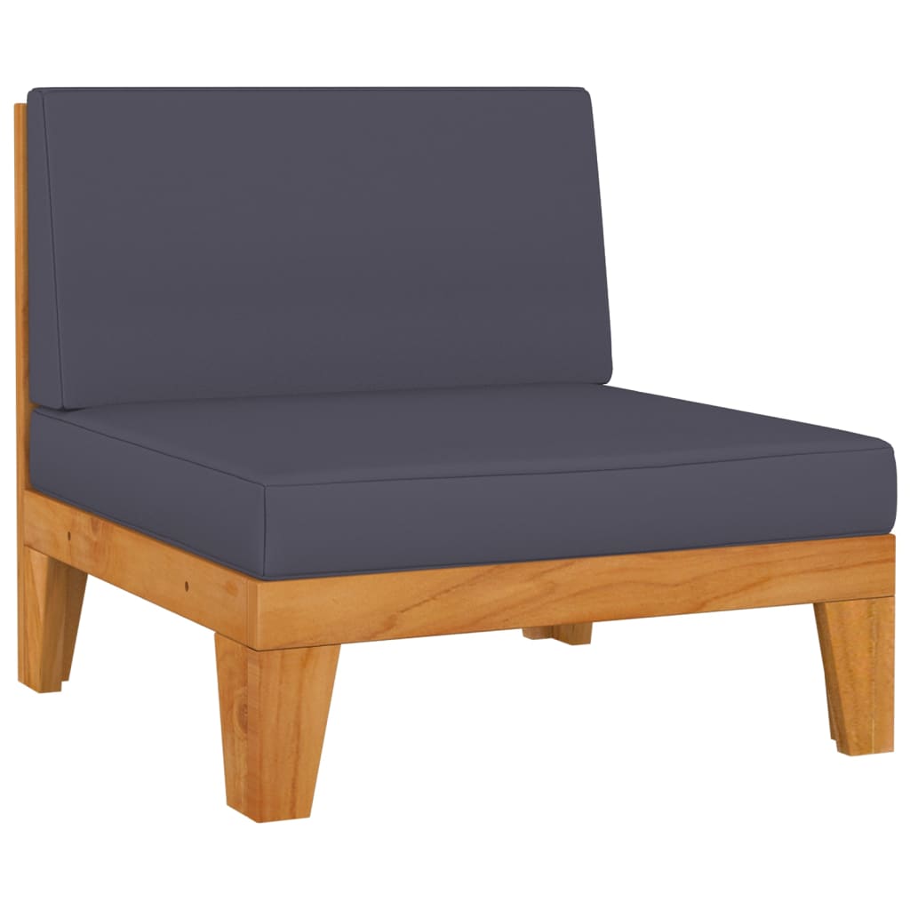 vidaXL 3 Piece Garden Lounge Set with Cushions Solid Acacia Wood
