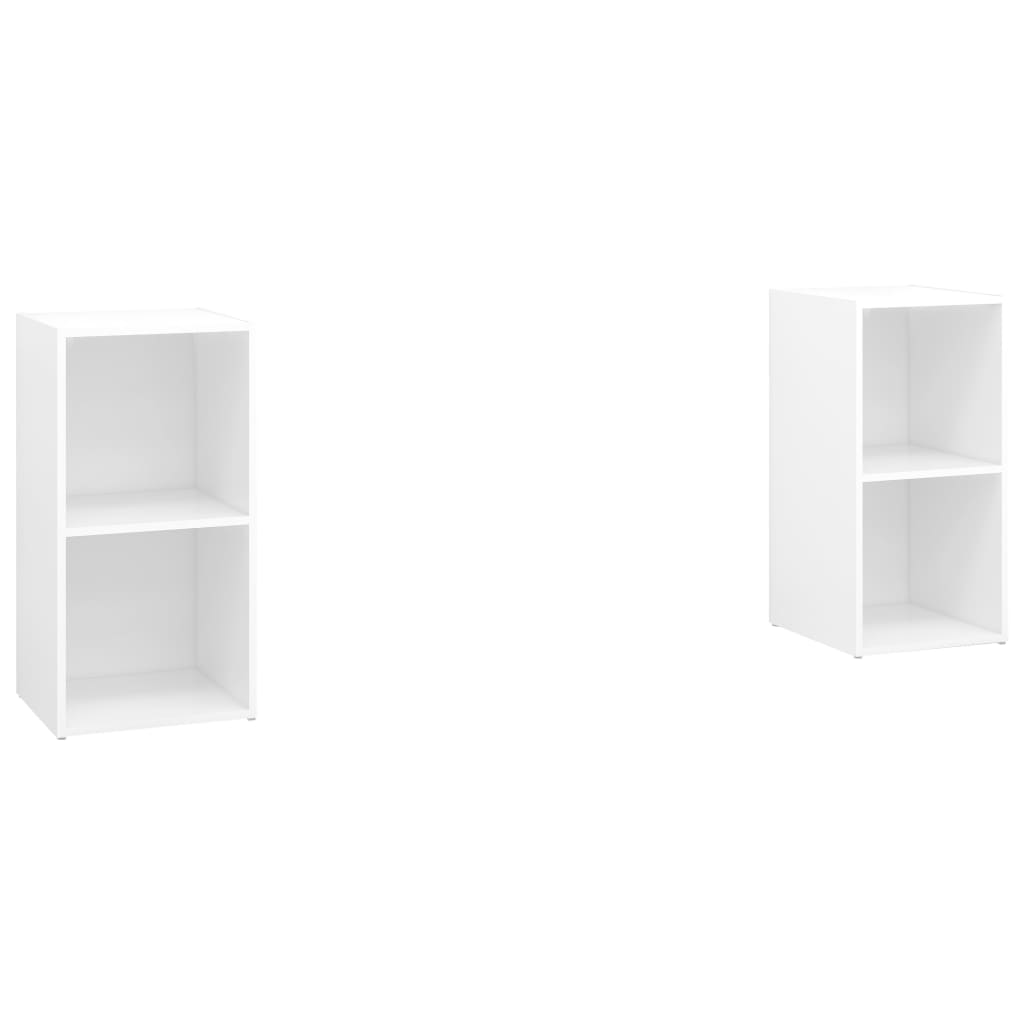 vidaXL TV Cabinets 2 pcs White 72x35x36.5 cm Engineered Wood