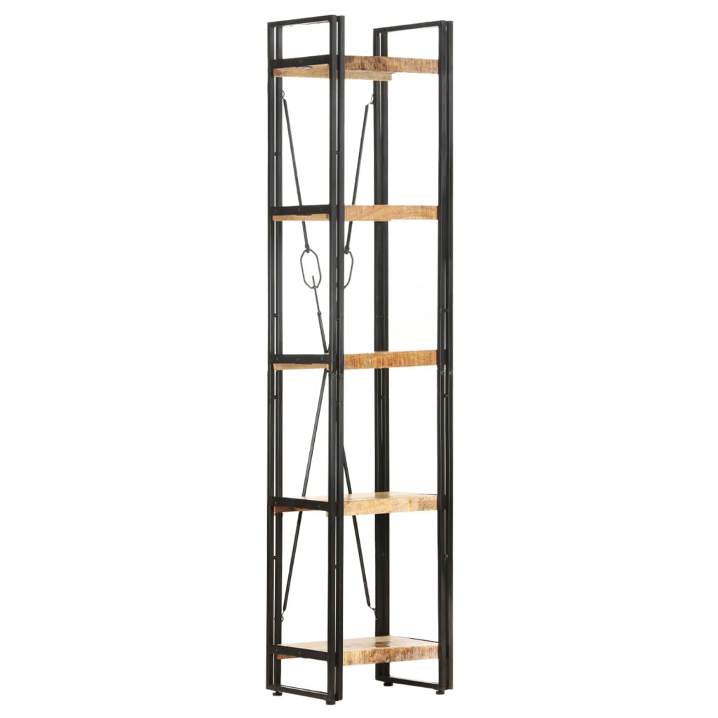 vidaXL 5-Tier Bookcase 39x30x180 cm Solid Mango Wood