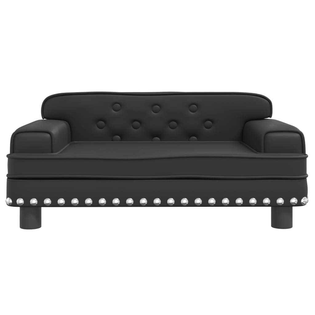 vidaXL Dog Bed Black 70x45x30 cm Faux Leather