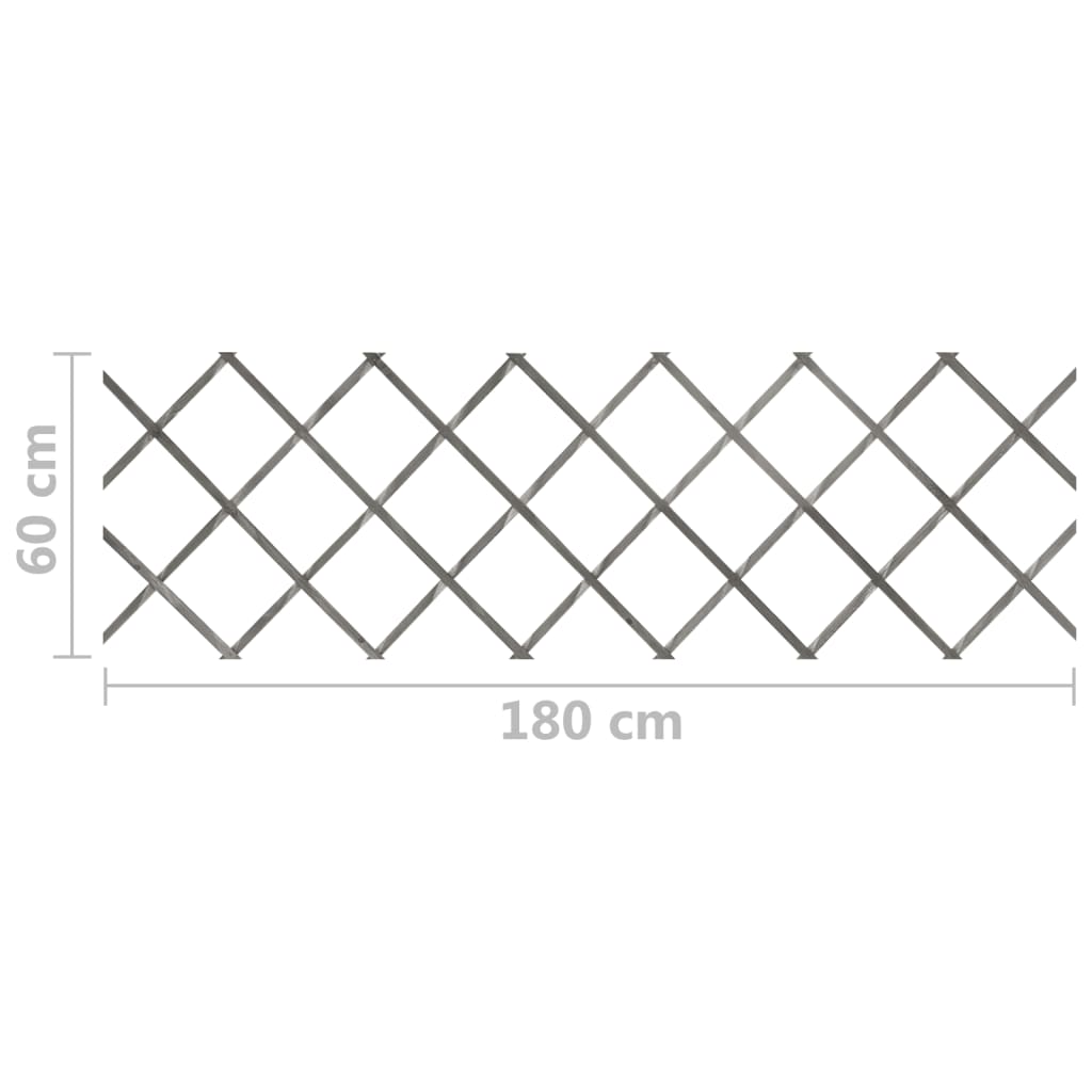 vidaXL Trellis Fences 5 pcs Grey Solid Firwood 180x60 cm