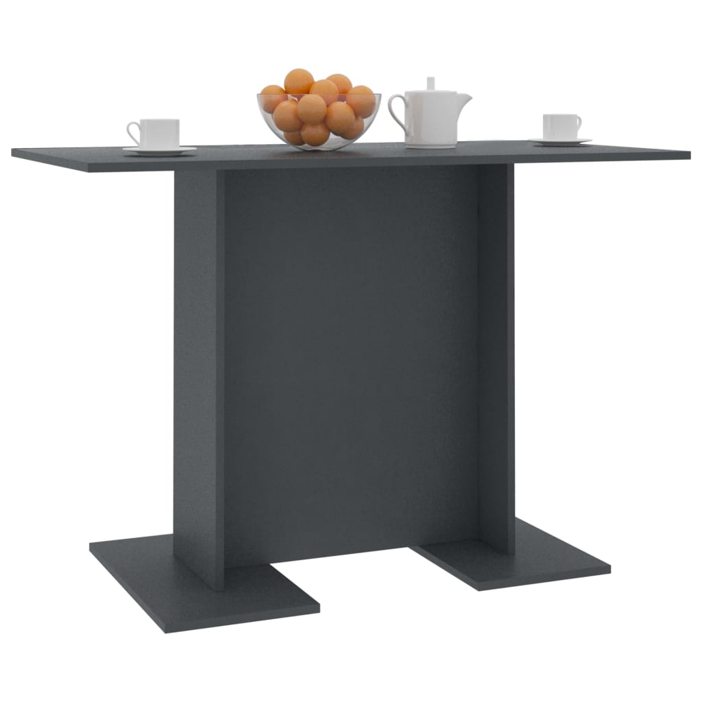 vidaXL Dining Table Grey 110x60x75 cm Engineered Wood
