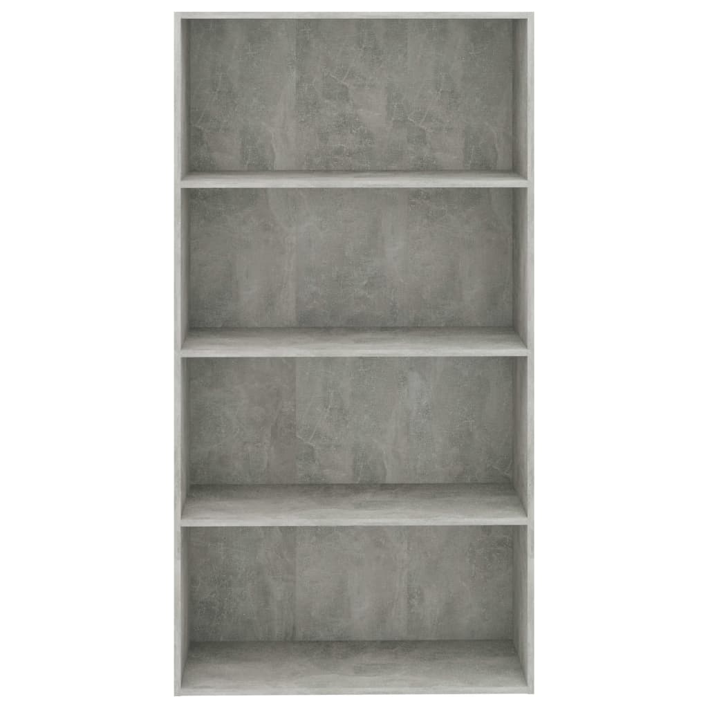 vidaXL 4-Tier Book Cabinet Concrete Grey 80x30x1515 cm Engineered Wood