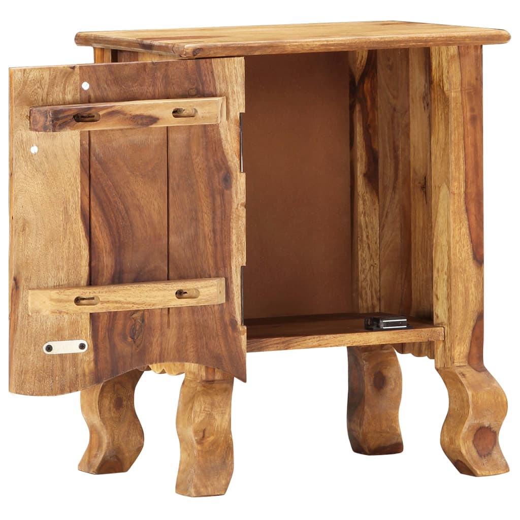 vidaXL Bedside Cabinet 40x30x50 cm Solid Sheesham Wood