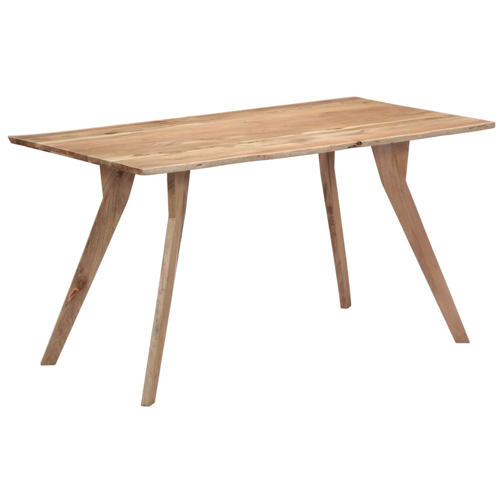 vidaXL Dining Table 140x80x76 cm Solid Acacia Wood