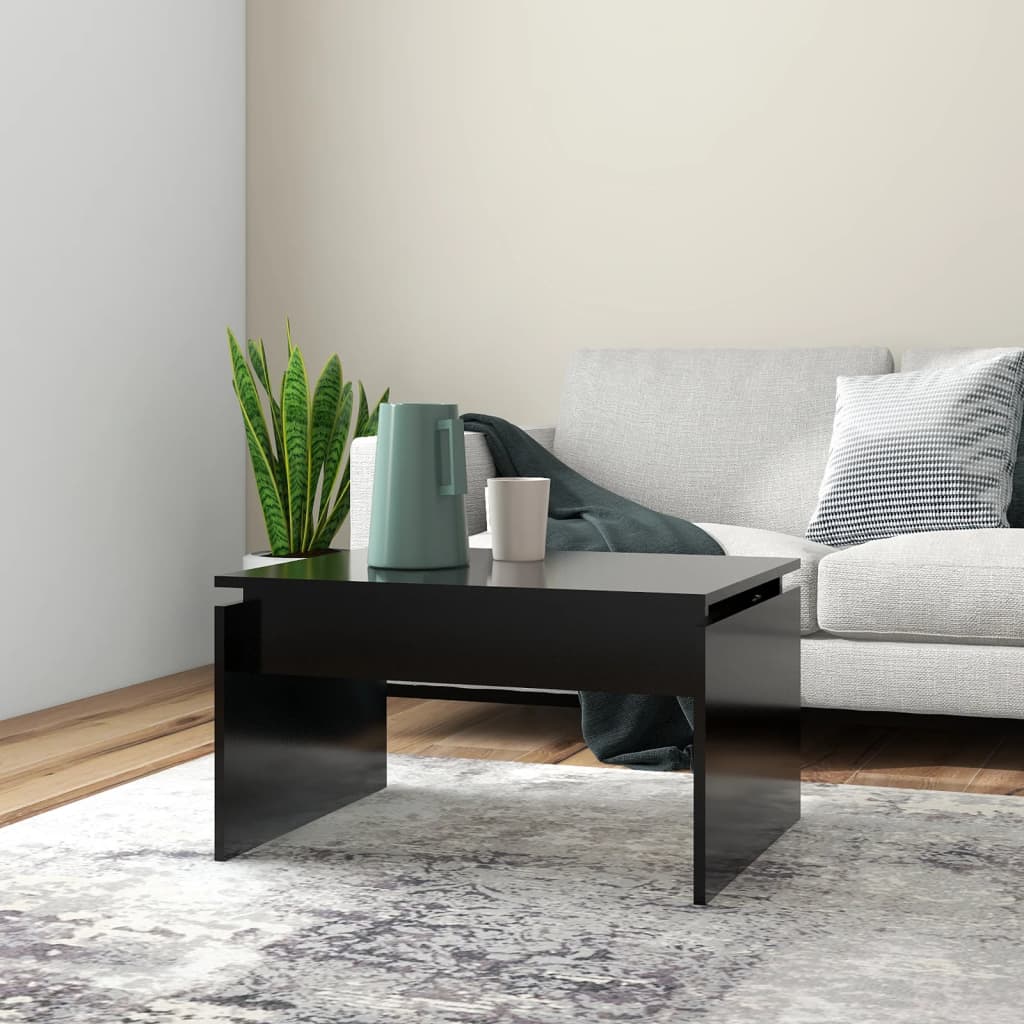 vidaXL Coffee Table Black 68x50x38 cm Engineered Wood
