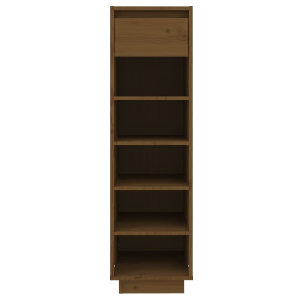 vidaXL Shoe Cabinet Honey Brown 30x34x105 cm Solid Wood Pine