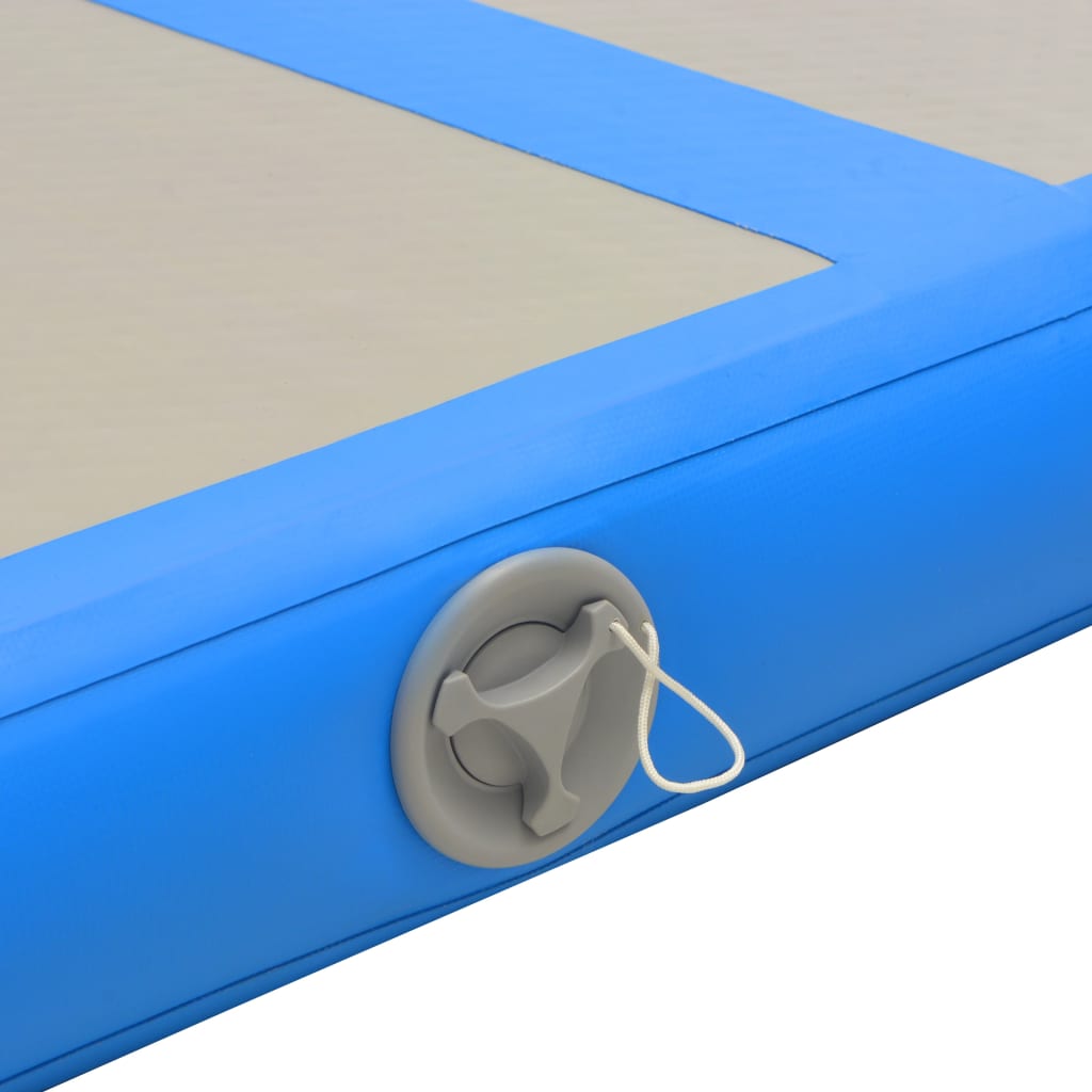 vidaXL Inflatable Gymnastics Mat with Pump 500x100x10 cm PVC Blue