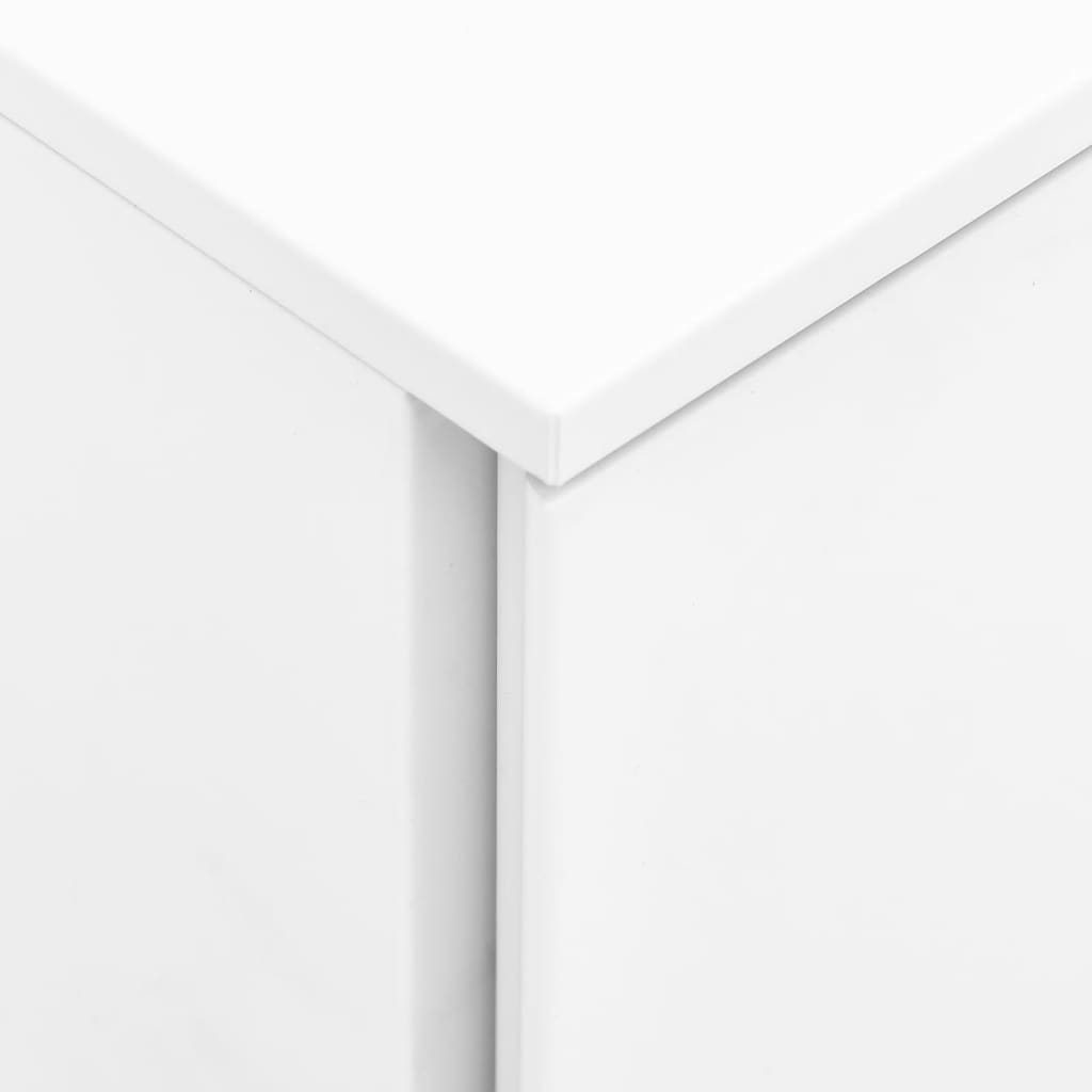vidaXL Mobile File Cabinet White 39x45x60 cm Steel