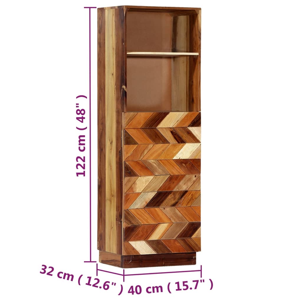 vidaXL Highboard 40x32x122 cm Solid Reclaimed Wood