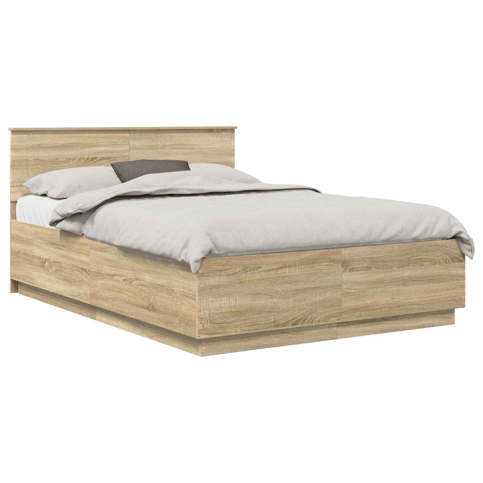 vidaXL Bed Frame Sonoma Oak 150 x 200 cm Engineered Wood | vidaXL.com.au