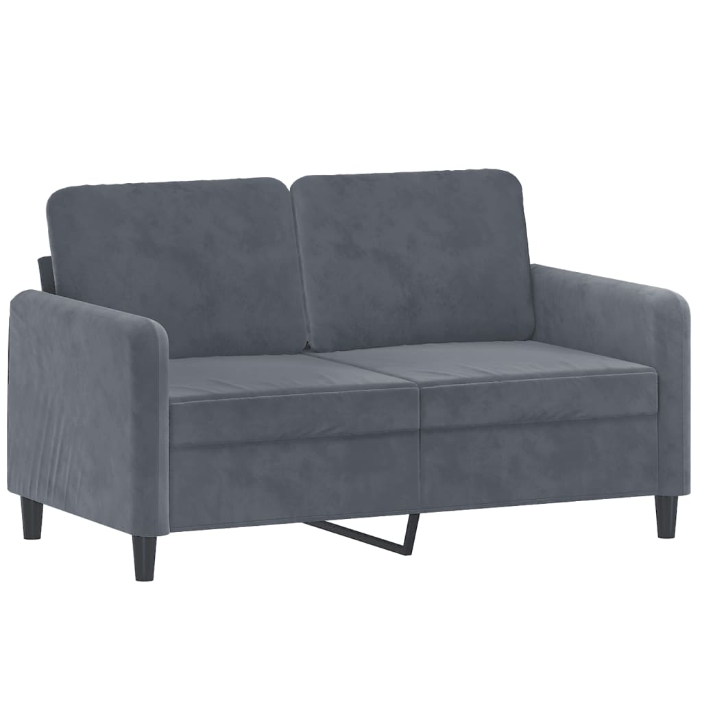 vidaXL 3 Piece Sofa Set with Pillows Dark Grey Velvet