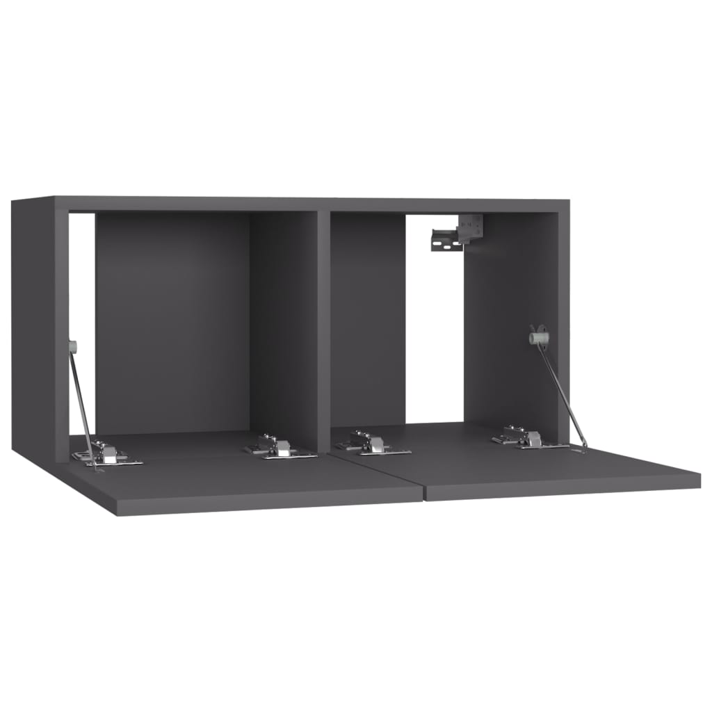 vidaXL Hanging TV Cabinets 2 pcs Grey 60x30x30 cm