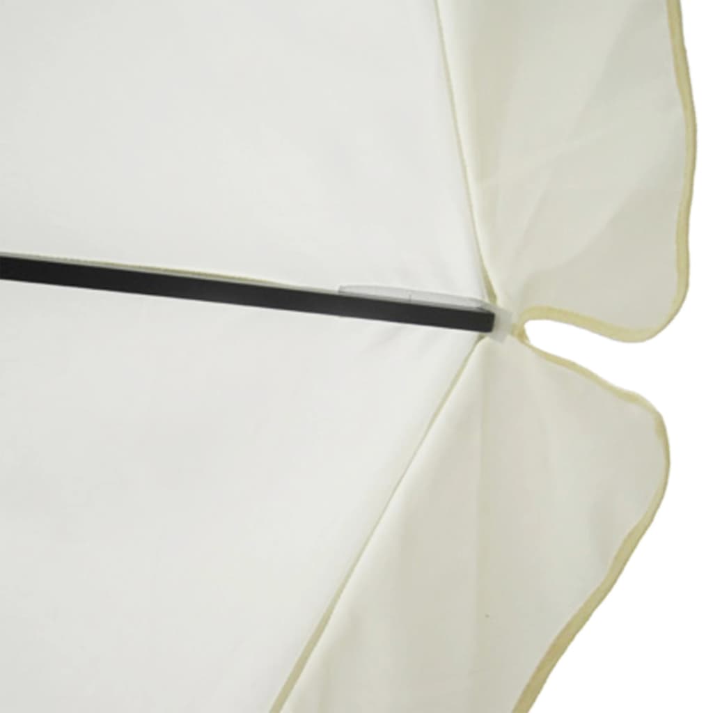 vidaXL Parasol White Aluminium 500 cm