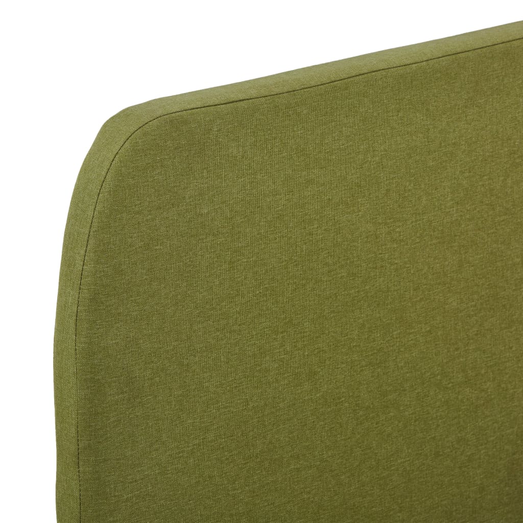 vidaXL Bed Frame Green Fabric Double Size