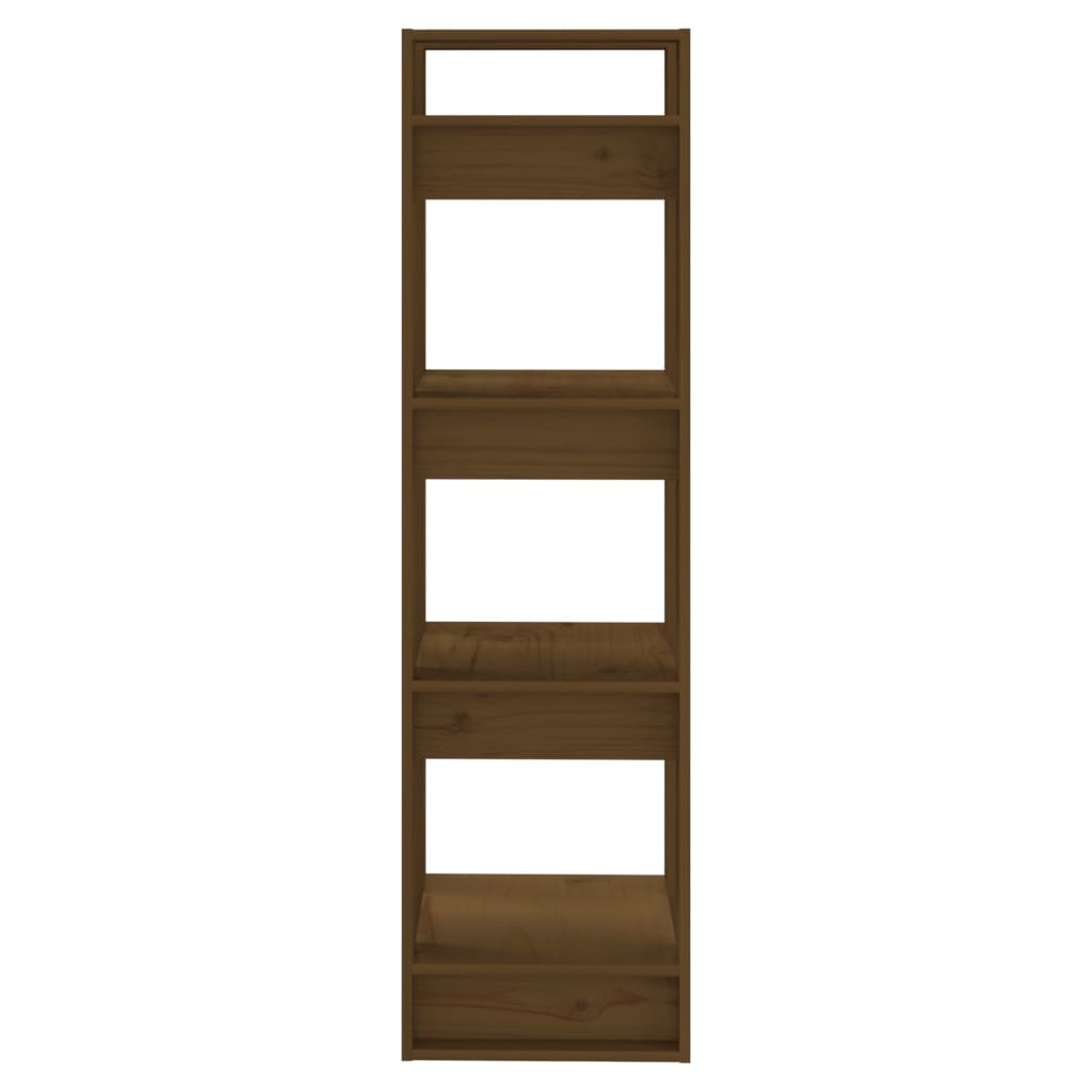 vidaXL Book Cabinet/Room Divider Honey Brown 41x35x125 cm Solid Wood