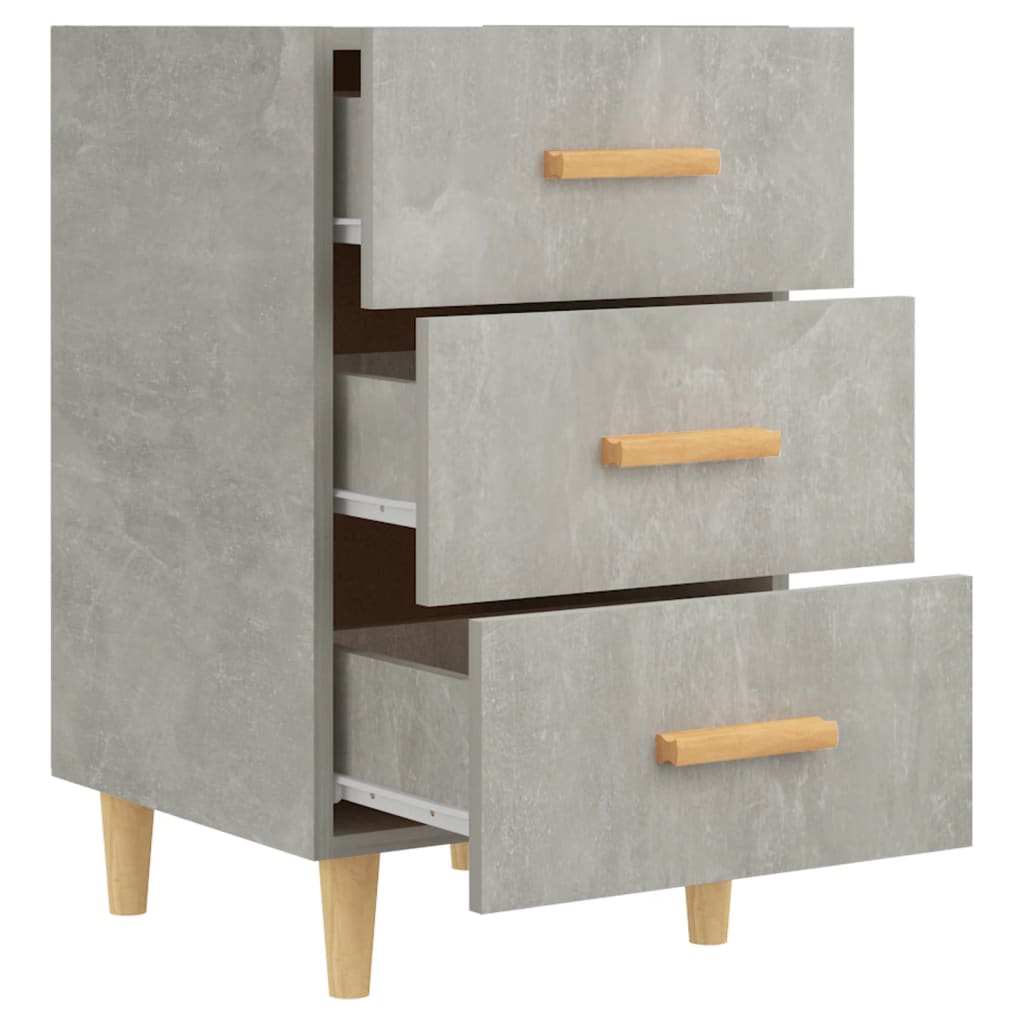 vidaXL Bedside Cabinet Concrete Grey 40x40x66 cm Engineered Wood