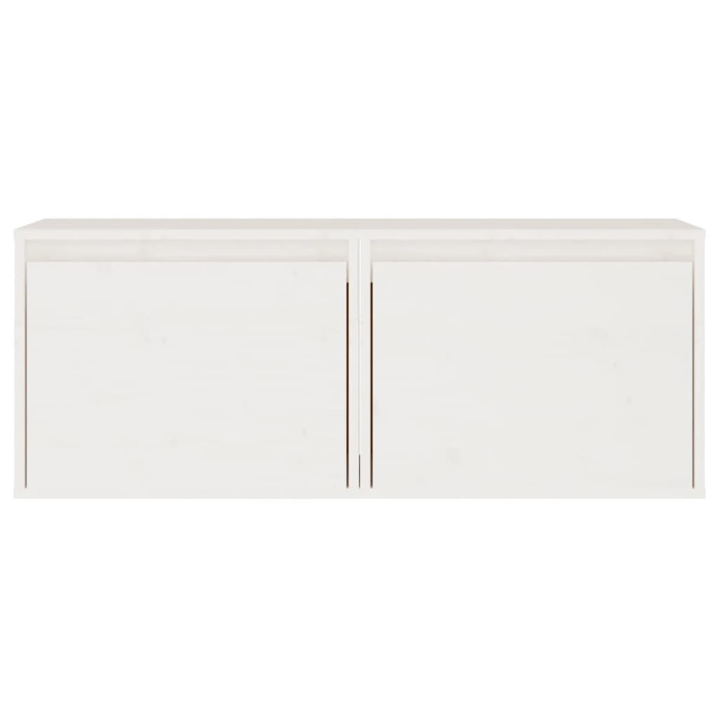 vidaXL Wall Cabinets 2 pcs White 45x30x35 cm Solid Pinewood