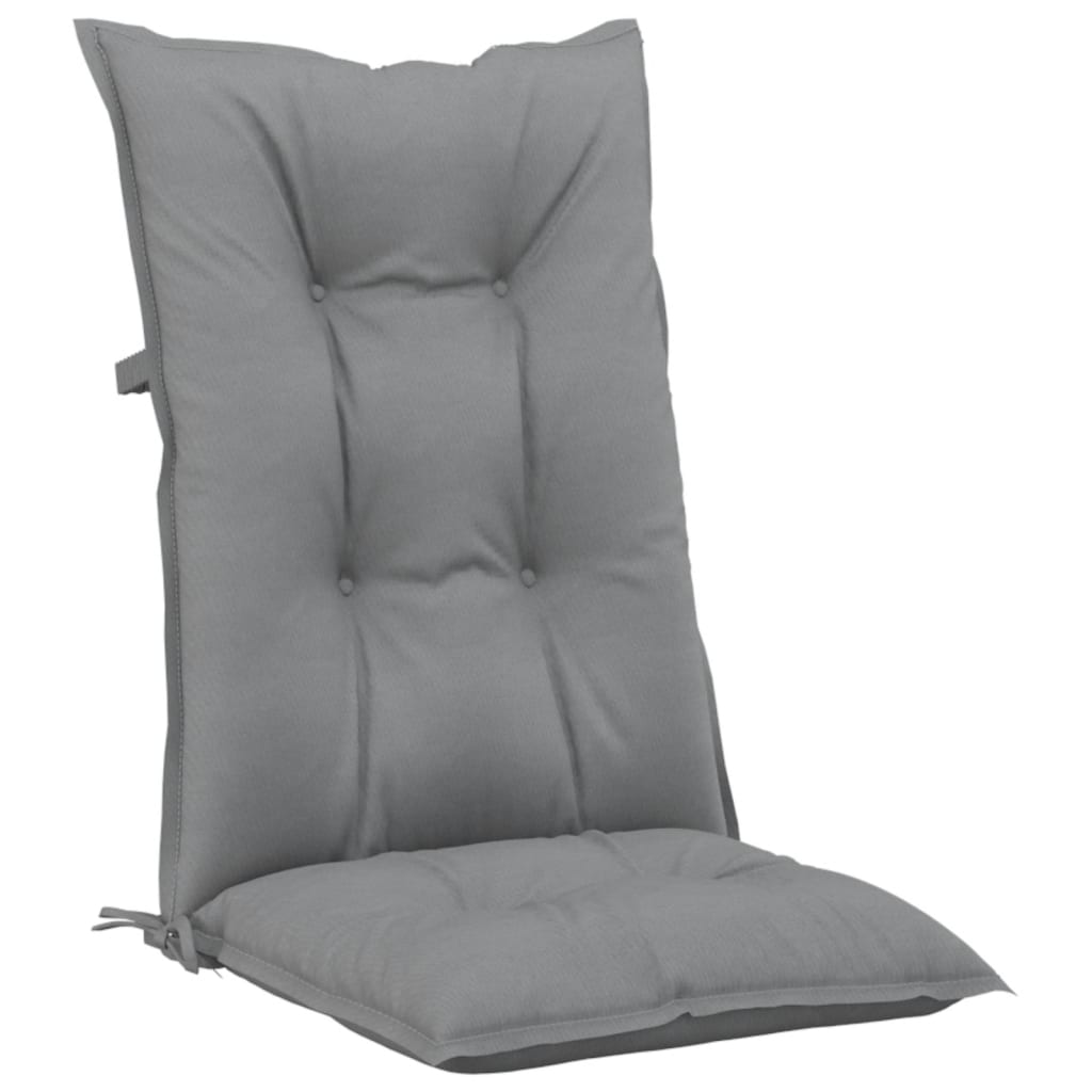 vidaXL Garden Highback Chair Cushions 6 pcs Grey 120x50x7 cm Fabric