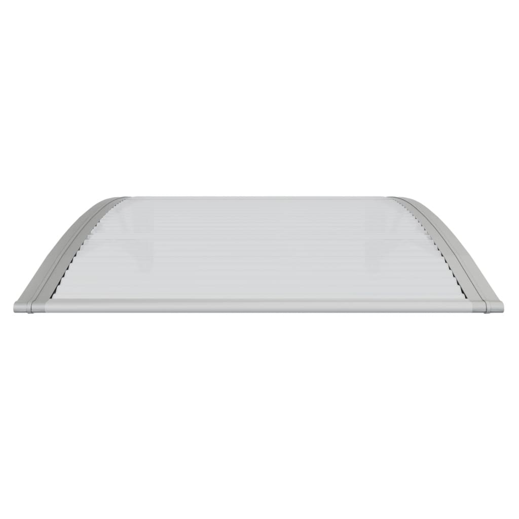 vidaXL Door Canopy Grey and Transparent 100x80 cm Polycarbonate