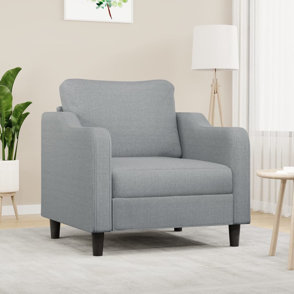 vidaXL Sofa Chair Light Grey 60 cm Fabric