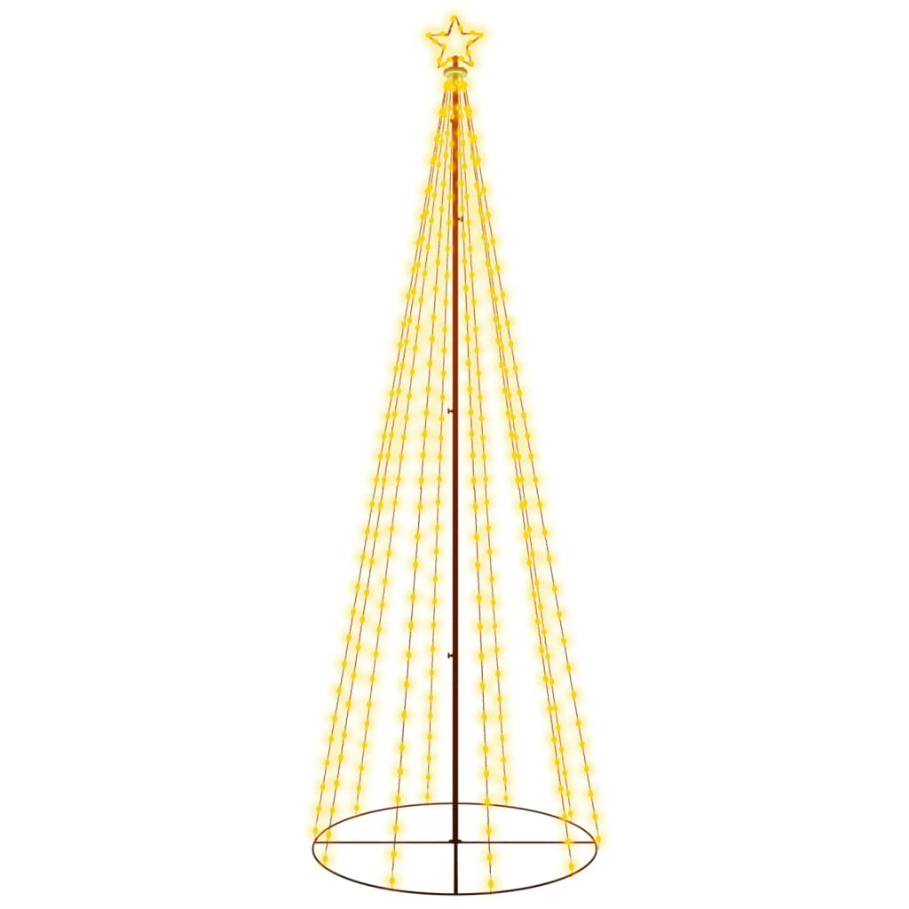 vidaXL Christmas Cone Tree Warm White 310 LEDs 100x300 cm