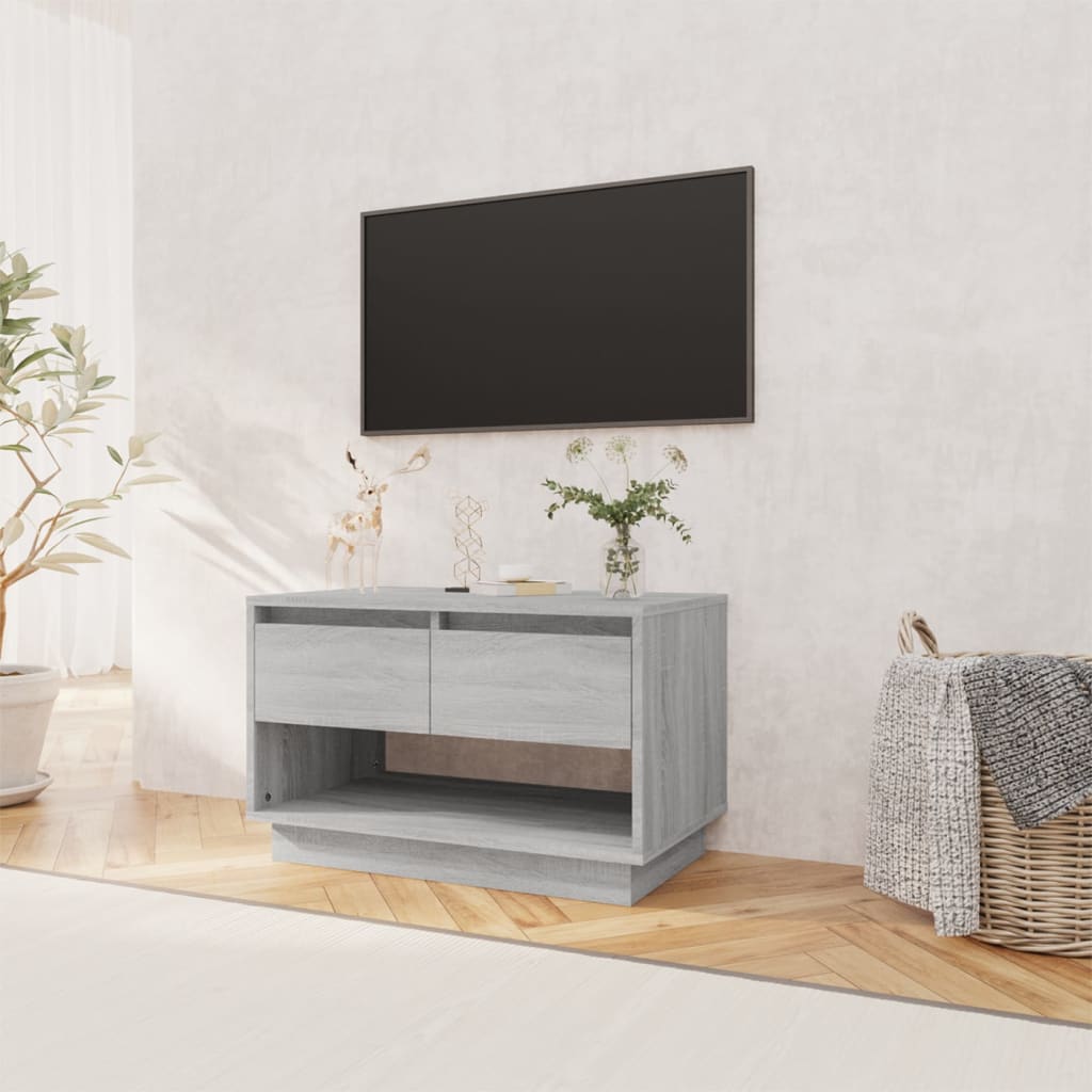 vidaXL TV Cabinet Grey Sonoma 70x41x44 cm Engineered Wood