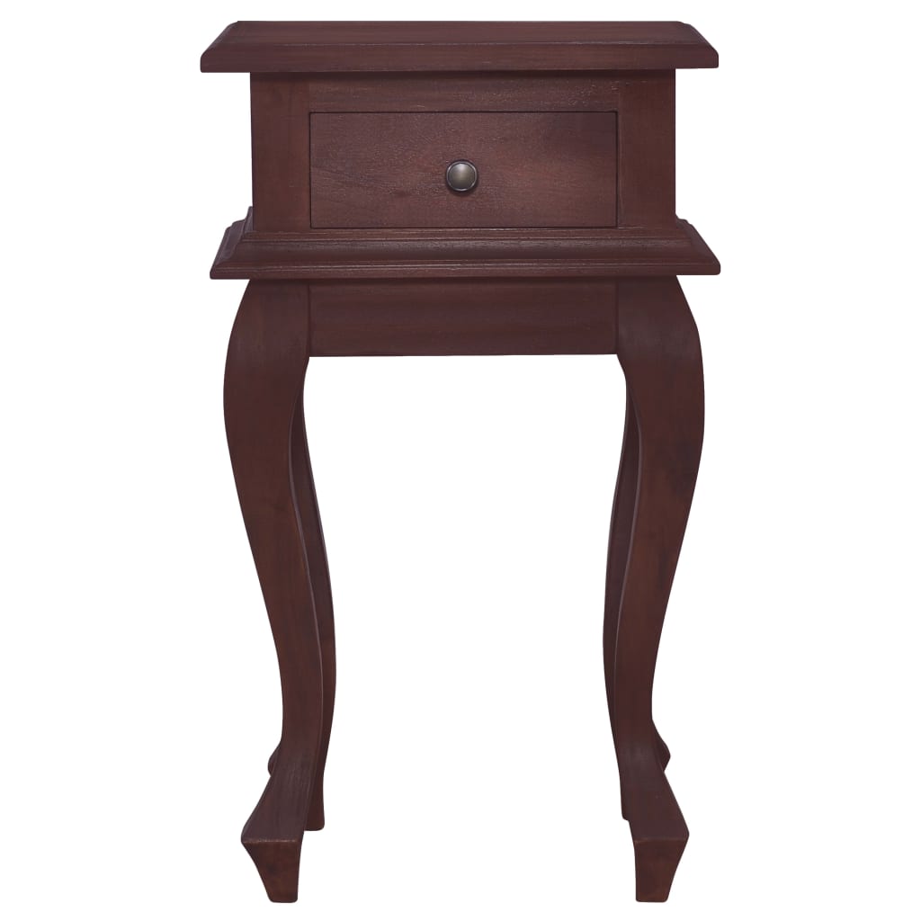 vidaXL Bedside Table Classical Brown 35x30x60 cm Solid Mahogany Wood