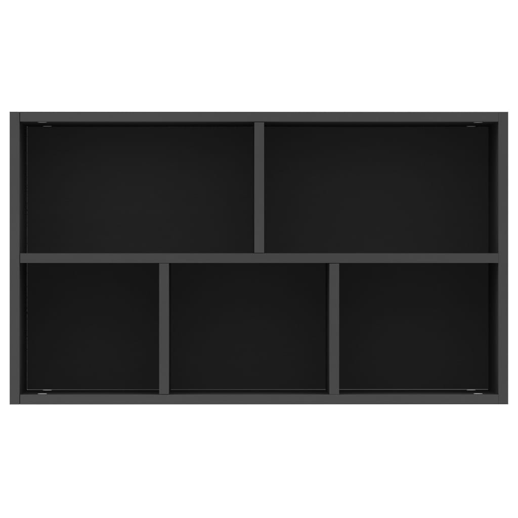 vidaXL Book Cabinet/Sideboard Black 50x25x80 cm Engineered Wood