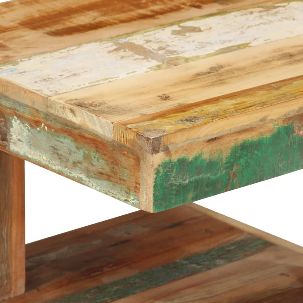 vidaXL Coffee Table 45x45x40 cm Solid Wood Reclaimed