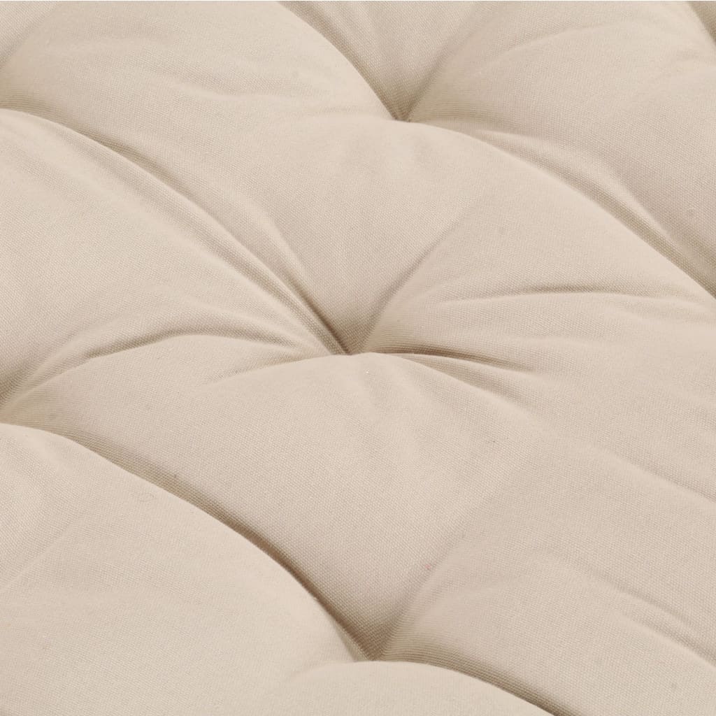 vidaXL Pallet Floor Cushion Cotton 120x40x7 cm Beige