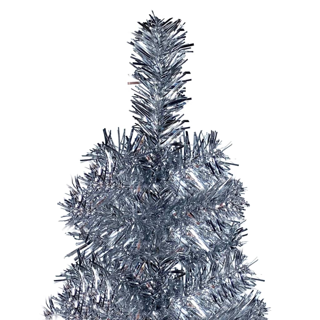 vidaXL Slim Christmas Tree Silver 120 cm