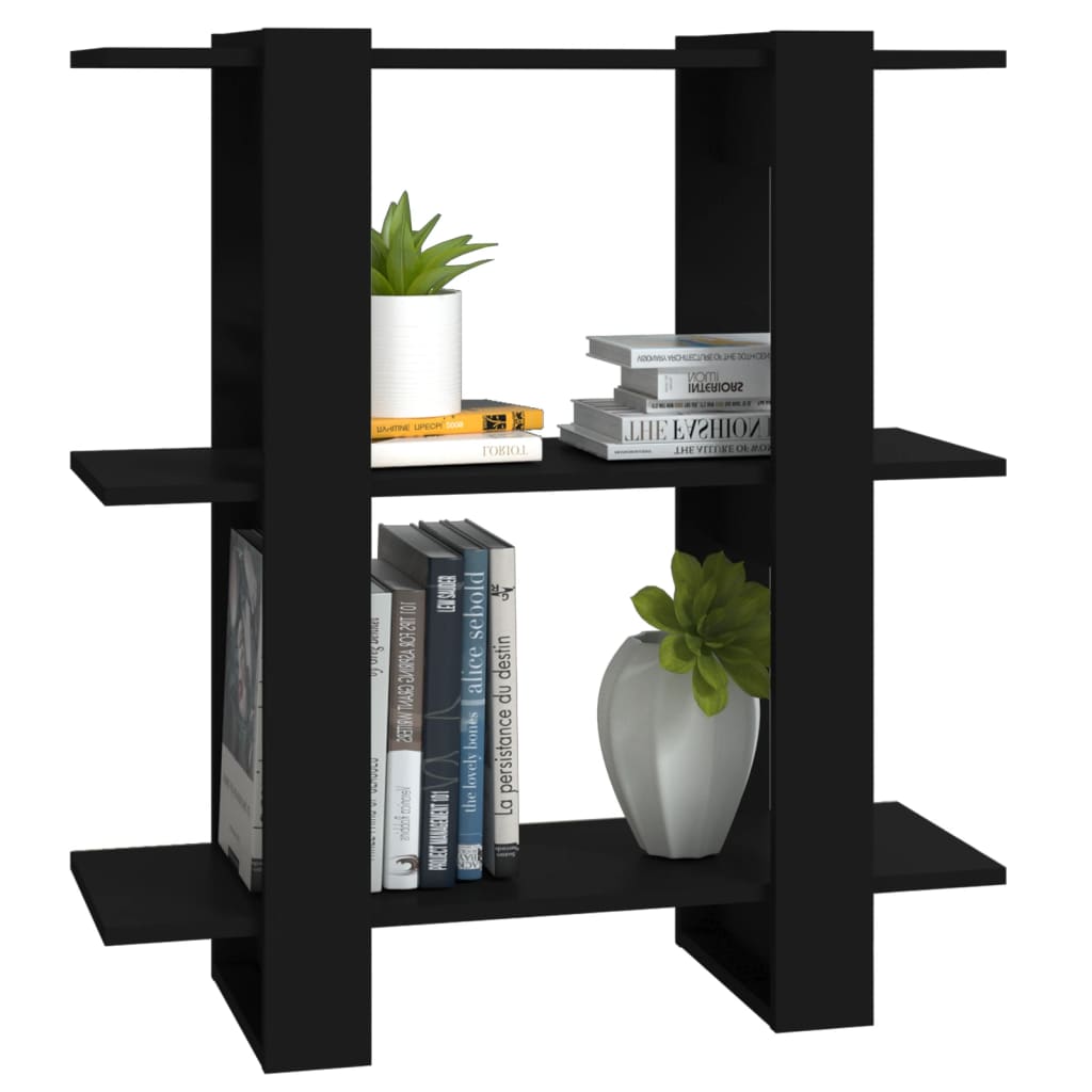 vidaXL Book Cabinet/Room Divider Black 80x30x87 cm