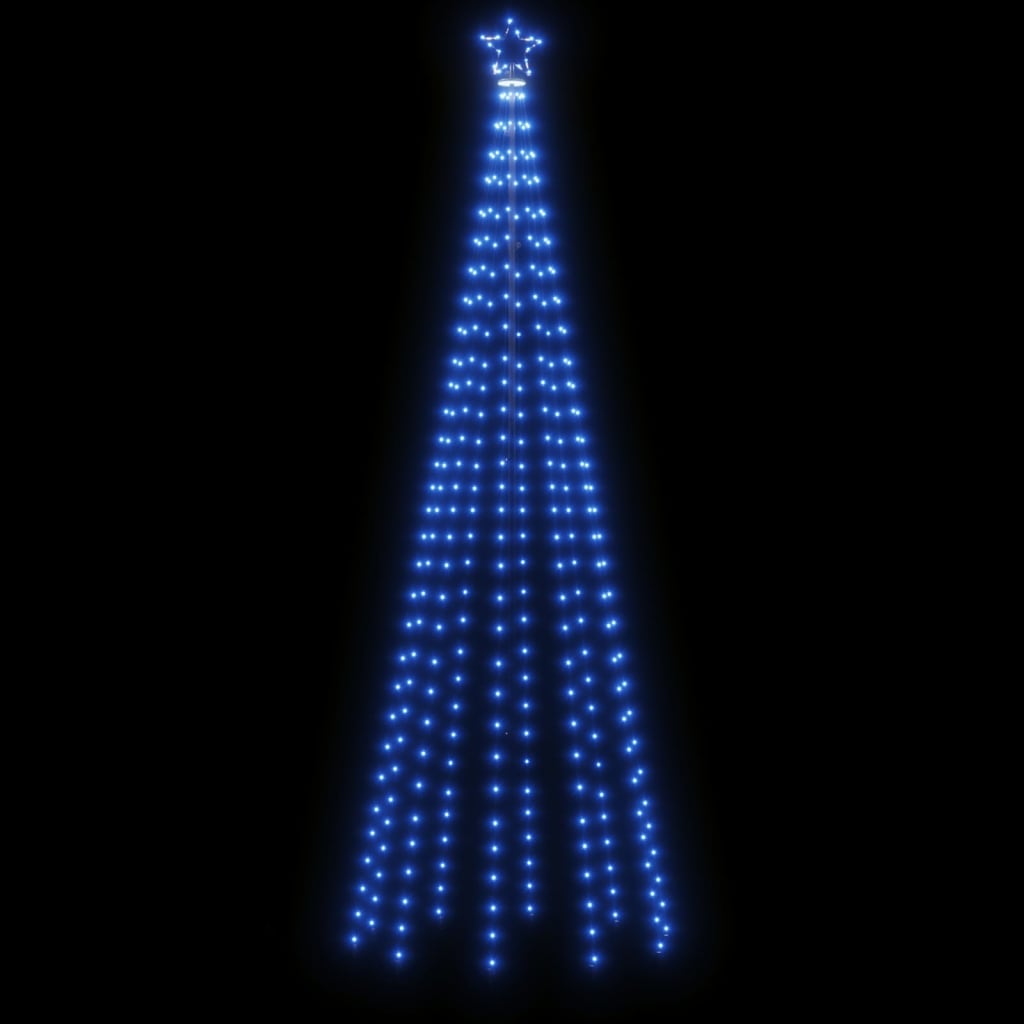 vidaXL Christmas Tree with Spike Blue 310 LEDs 300 cm