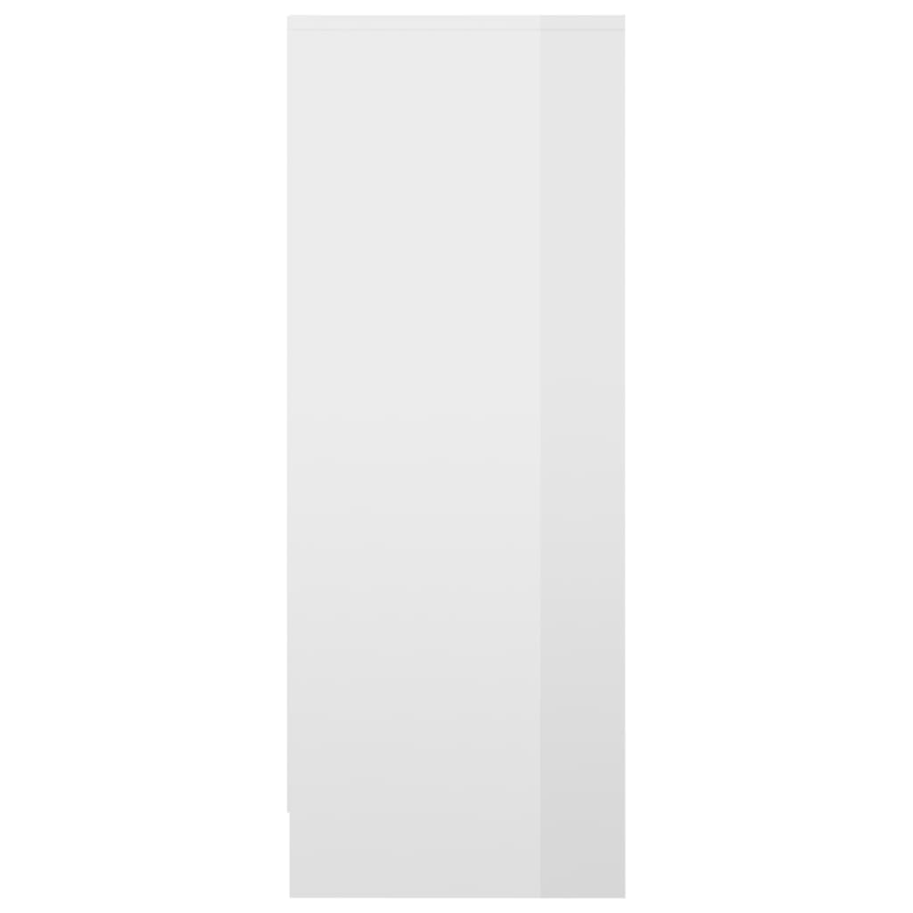 vidaXL Shoe Cabinet High Gloss White 31.5x35x92 cm Engineered Wood