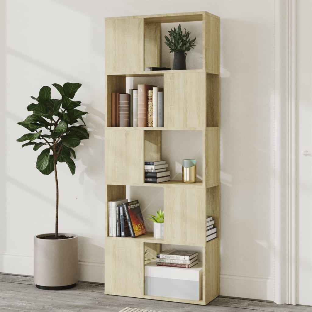 vidaXL Book Cabinet Room Divider Sonoma Oak 60x24x155 cm