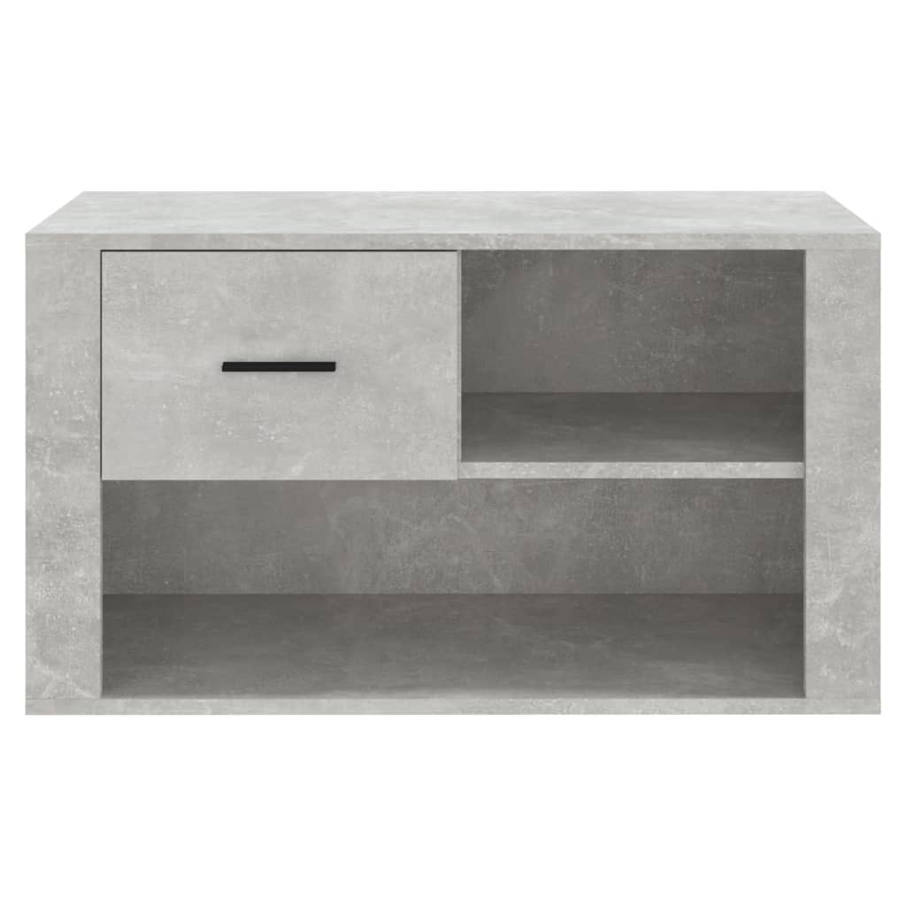 vidaXL Shoe Cabinet Concrete Grey 80x35x45 cm Engineered Wood